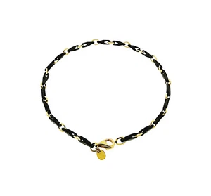 Superoro Solid 18k Rose Gold And Ceramic Bracelet 3.7 mm 8.5 Inches - Picture 1 of 3