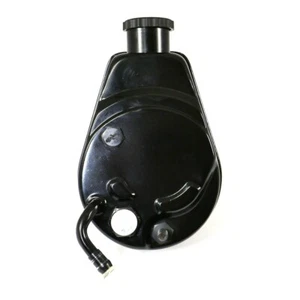 SBC Chevy Black Saginaw Style Power Steering Pump Bolt On Pulley A-Can Style - Picture 1 of 5
