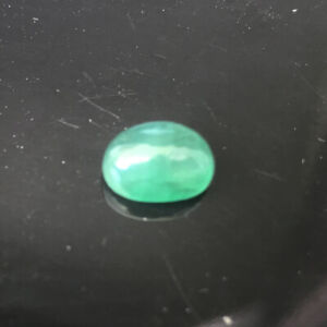 3.0 Ct Certified Natural Oval Colombian Cabochon Emerald Loose Gemstone T-291