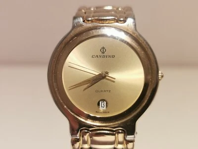 VINTAGE LUXURY GOLD PLATED STAINLESS STEEL SWISS  MEN'S QUARTZ WATCH "CANDINO"  - Image 1 of 4