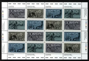 CANADA SHEET 1260-1263phMNH 38c x 16 SECOND WORLD WAR - 1939 - Picture 1 of 1