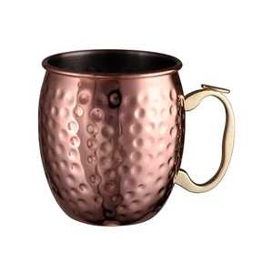 100% Genuine! AVANTI Moscow Mule Mug 530 ml Hammered Copper Plated 18/8 S/S! - Bild 1 von 5