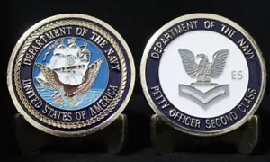US NAVY PETTY OFFICER SECOND CLASS CHALLENGE COIN MILITARY COLLECTIBLE COINS - Bild 1 von 1