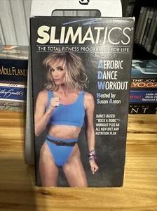 SLIMATICS AEROBIC DANCE WORKOUT  (VHS, 1989) hosted by Susan Anton *RARE* OOP - Picture 1 of 2