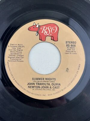 Смазка Olivia Newton John "Summer Nights" Travolta 45 Vg протестирована 1975 - Изображение 1 из 4