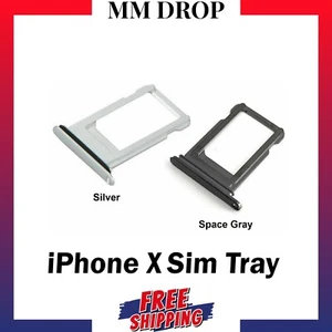 iPhone X Sim Tray Space Grey Silver Premium Quality Uk Stock Fast Shipping - Picture 1 of 1