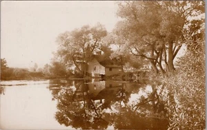 c 1905 Wooster, Ohio House on a Pond Beautiful RPPC Real Photo Postcard #4235 - Picture 1 of 2