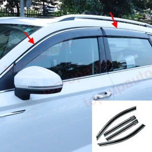 For VW Taos 2021-2024 Side Window Wind Visors Sun Rain Guard Vent Deflectors - Picture 1 of 10