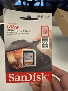 SanDisk Ultra 32GB SD SDHC Flash Memory Card Class 10 80MB/s 533X UHS-I HD - Picture 1 of 2