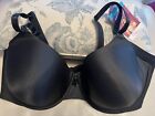 NEW! OLGA No Side Effects Underwire Contour Bra GB0561A Black Size 42D