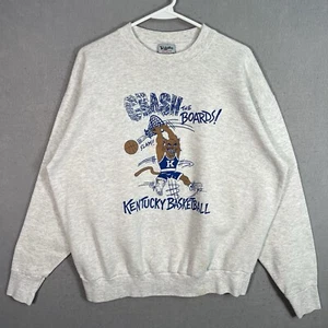 Vintage 90s Kentucky Wildcats Sweater Adult XL Gray Sweatshirt Pullover Mens - Picture 1 of 9