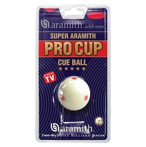 Aramith Pro Cup Pool Snooker Billiard Measle White Cue Ball 1 & 7/8 inch - Picture 1 of 2