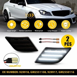 Smoked Lens White LED Side Marker Light For Benz C-Class W204 C250 C63 2008-2013 - Picture 1 of 15