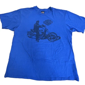 Harley Davidson Mens 2XL T-Shirt Blue Sturgis USA-made 2-Sided Graphics USA-made - Picture 1 of 7