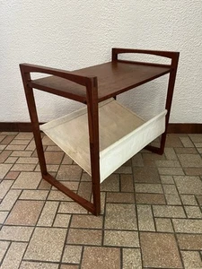 Mesa auxiliar danesa de teca Kai Kristiansen Sika Mobler años 60 Dinamarca - Imagen 1 de 20
