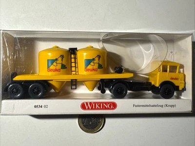 G850 Wiking 053402 Futtermittelsattelzug Krupp 1:87 Silo Deuka H0 Lkw neu ovp - Bild 1 von 4