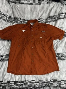 University Of Texas Longhorns Columbia PFG Shirt Size Large L NCAA Orange - Picture 1 of 5