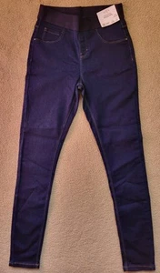 BNWT Womens Asda George High Rise Jeggings Dark Navy Blue Denim Leggings Size 10 - Picture 1 of 7