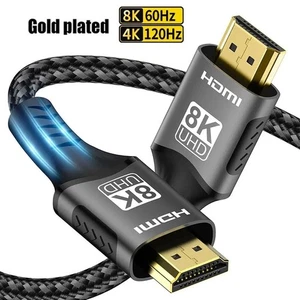 8K HDMI Kabel 2.1 48Gbps 4K 120Hz 8K 60Hz HDR eARC für PS5 RTX 3080 PC TV - Bild 1 von 9
