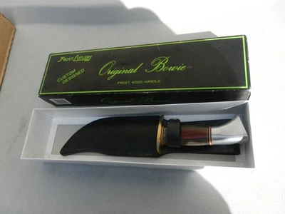 New Frost Cutlery The Original Bowie Knife W/ Sheath & Box Japan 11 1/2" Unused - Image 1 of 4
