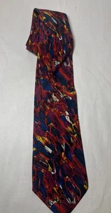Broni Neck Tie Silk Italy MULTI COLOR PAINTED Abstract - Picture 1 of 5