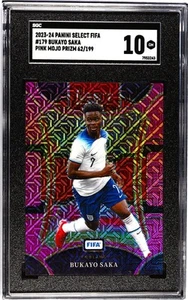 2023-24 Bukayo Saka Pink Mojo Prizm #179 62/199 - SGC Gem Mint 10 - Bild 1 von 2