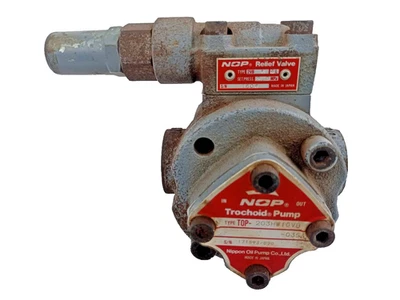 Nippon Oil Pump 203HW1GVB-035 Hydraulic Gear pump with Relief Valve DDP - Image 1 of 4