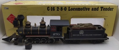 Aristo-Craft 80202 D&RGW C-16 2-8-0 Steam Locomotive & Tender #270/Box - Image 1 of 4