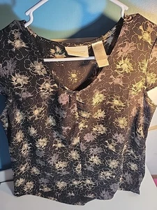 Liz Claiborne Vintage Y2K Womens Sleeveless Floral Blouse Size S Petite - Picture 1 of 7