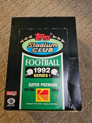 1992 Topps Stadium Club Football Series 1 One Wax Box 36 Sealed Wax Packs Emmitt - Image 1 of 3