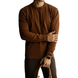 Tencel Wool Solid-color Knitted Sweater Nnew Autumn/winter Round-neck Pullover - Picture 1 of 43