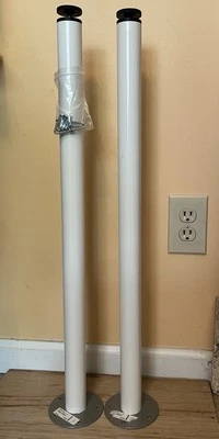 2 patas de mesa IKEA Vika Adils redondas de metal blanco escritorio comedor herrajes de montaje Foto 1 de 4