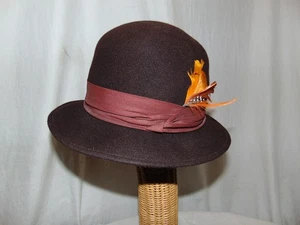 Vintage Fedora Geo. W. Bollman & Co. Doeskin Felt 100% Wool Size Medium 22" - Picture 1 of 6