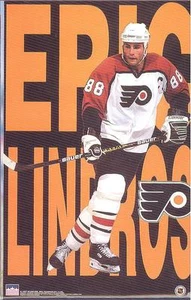 1997 Eric Lindros Letters Philadelphia Flyers Original Starline Poster OOP - Picture 1 of 1