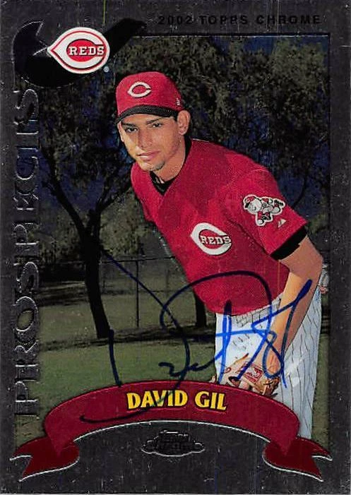 David Gil autographed baseball card (Reds) 2002 Topps Chrome Prospects #T173 - Image 1 of 1