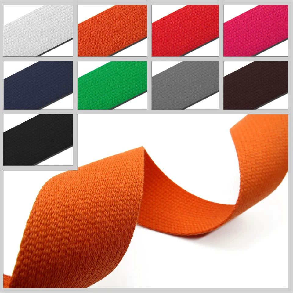 3 m Gurtband Baumwolle 2,30€/m 30 mm breit 1,4 mm Taschengurt Gurte Henkel