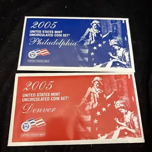 2005 Clad Uncirculated Set Philadelphia And Denver - Picture 1 of 4