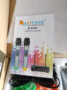 Fifine M-K036 UHF Dual Channel Wireless Handheld Microphone System 2 Mics/ Z - Picture 1 of 3