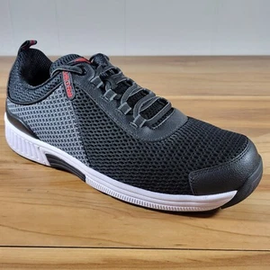 Scarpe OrthoFeet Edgewater 617 comode ortopediche uomo taglia 12 larghe passeggio nere - Foto 1 di 14