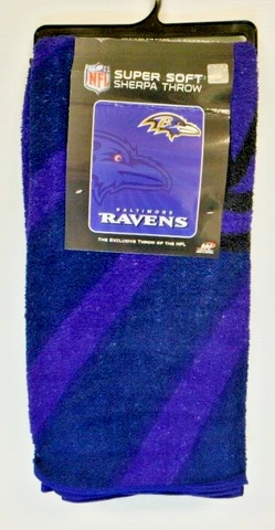 Baltimore Ravens Blanket 50 X 60 Super Soft Sherpa Throw Cover