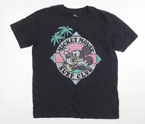 Hollister Mens Grey Cotton T-Shirt Size XS Round Neck - Mickey Mouse - Picture 1 of 10