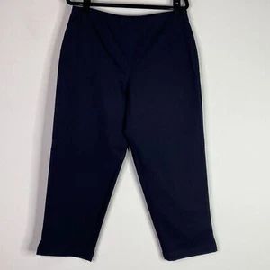 New Eileen Fisher Stretch Pique Capri Side Zip Pant Women's Size Medium Petite - Picture 1 of 8