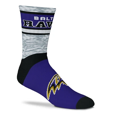 NUEVO Baltimore Ravens Doble Deuce Gris Tejido Crew Calcetines NFL 2 Tallas Disponibles Foto 1 de 3