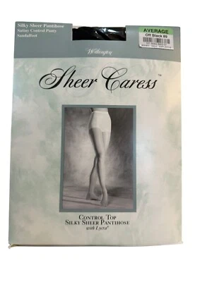 Worthington Control Top Pantimedias Transparentes Sedosas Sandalia Negra Talla M Promedio Foto 1 de 4