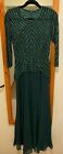 Terani Couture Green Beaded Dress, Size 4