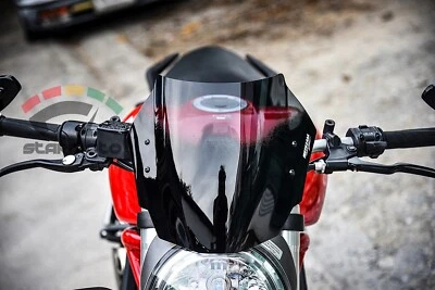 ДЛЯ DUCATI MONSTER 821 1200S ЛОБОВОЕ СТЕКЛО ВЕТРОВОЕ СТЕКЛО МЕТР КОЗЫРЕК 2TONE 2014-2020 - Изображение 1 из 4