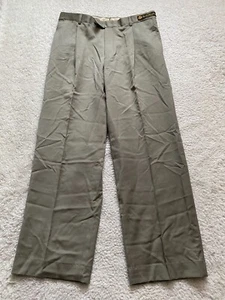 Daniel Cremieux Collection Men Straight Pants Grayish Green Size 34 Wool - Picture 1 of 13