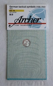 Símbolos tácticos alemanes Archer 1/72 guerra temprana (1935-1942) (blanco) AR72045W - Imagen 1 de 1