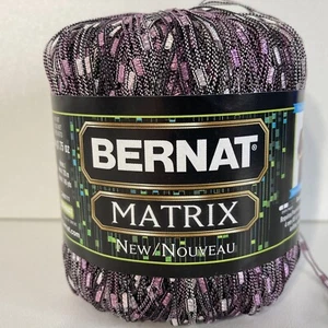 Bernat Matrix Ribbon Ladder Yarn Graphic Grape 1 Pretty Pink Purple Yarn - Picture 1 of 12