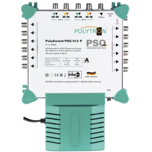 Polytron 9 - 12 SAT Multischalter 8 Teilnehmer,Full HDTV 3D 4K UHD mit Netzteil - Bild 1 von 1